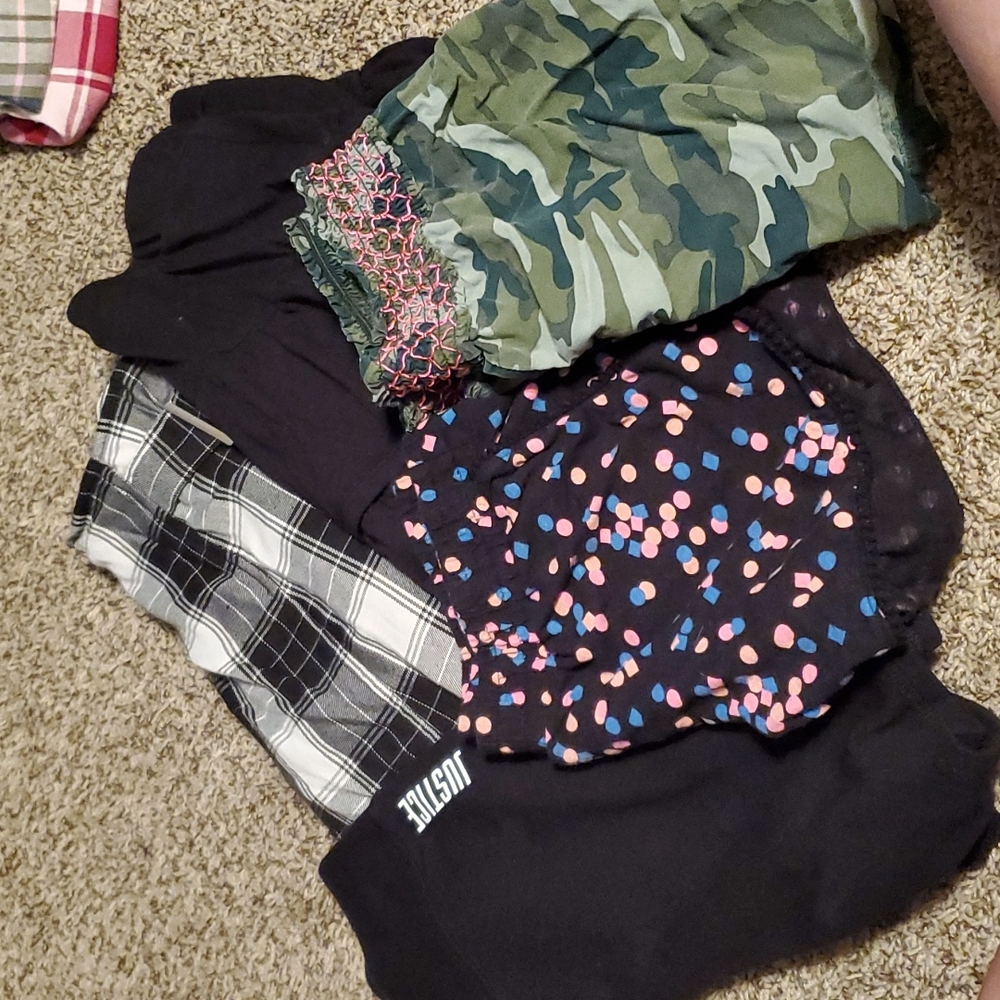 Justice girls shorts and skirts